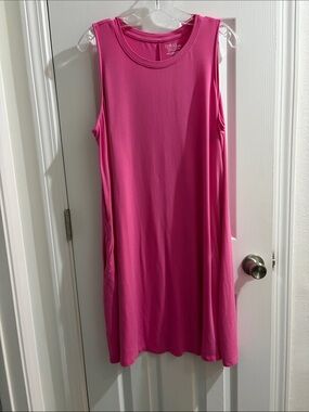 Time and Tru Bright Pink Sleeveless Shift Dress